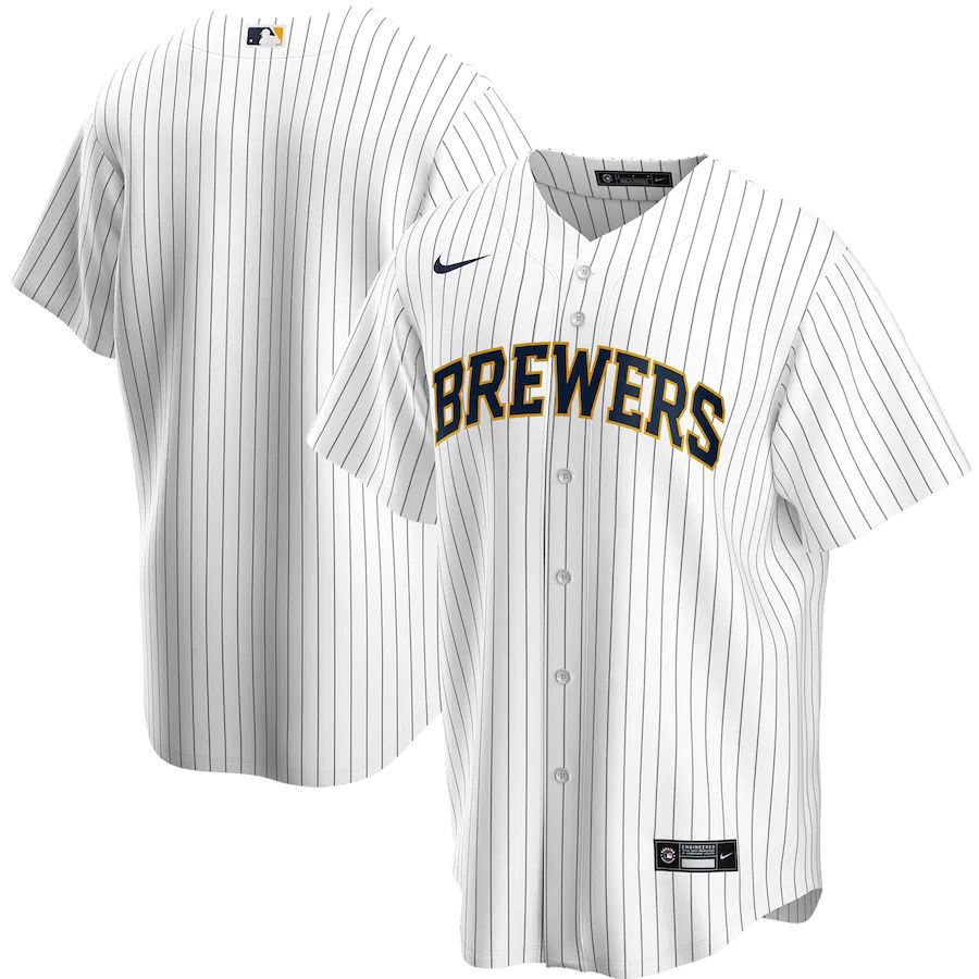 Mens Milwaukee Brewers Nike White Home Replica Team MLB Jerseys->minnesota twins->MLB Jersey